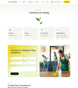 SparkleSwift – Residential & Commercial Cleaning Service Contact us page